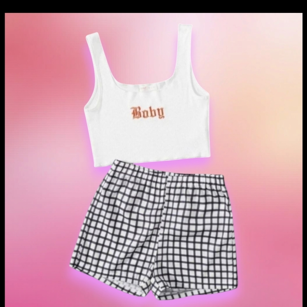 2 piece plaid Pajama Set